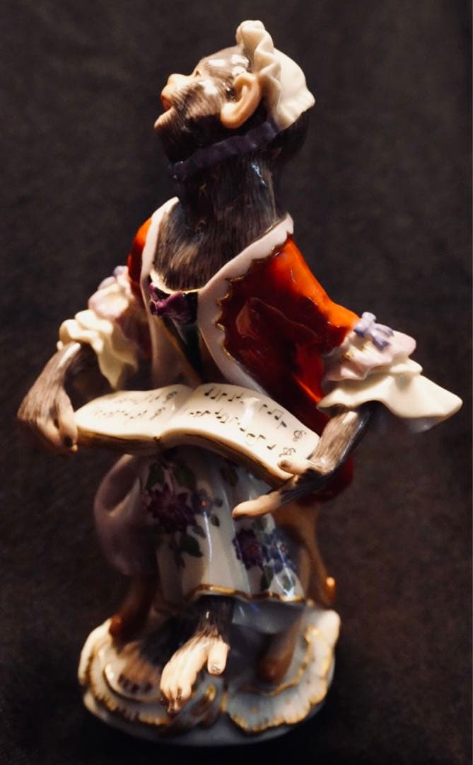 【美品 】マイセン 猿の楽団 コーラス 赤茶色 1級品