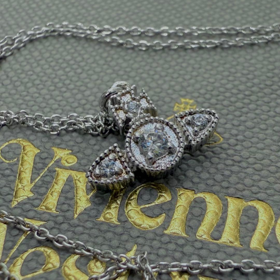 お箱類込希少廃盤 VivienneWestwoodオーブ/華奢ストーンネックレス