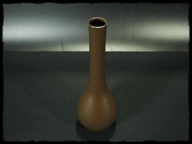 根来 茂昌 唐銅 鶴首 花入 釜師遠州流職方 師香取正彦 茶道具花器 f159