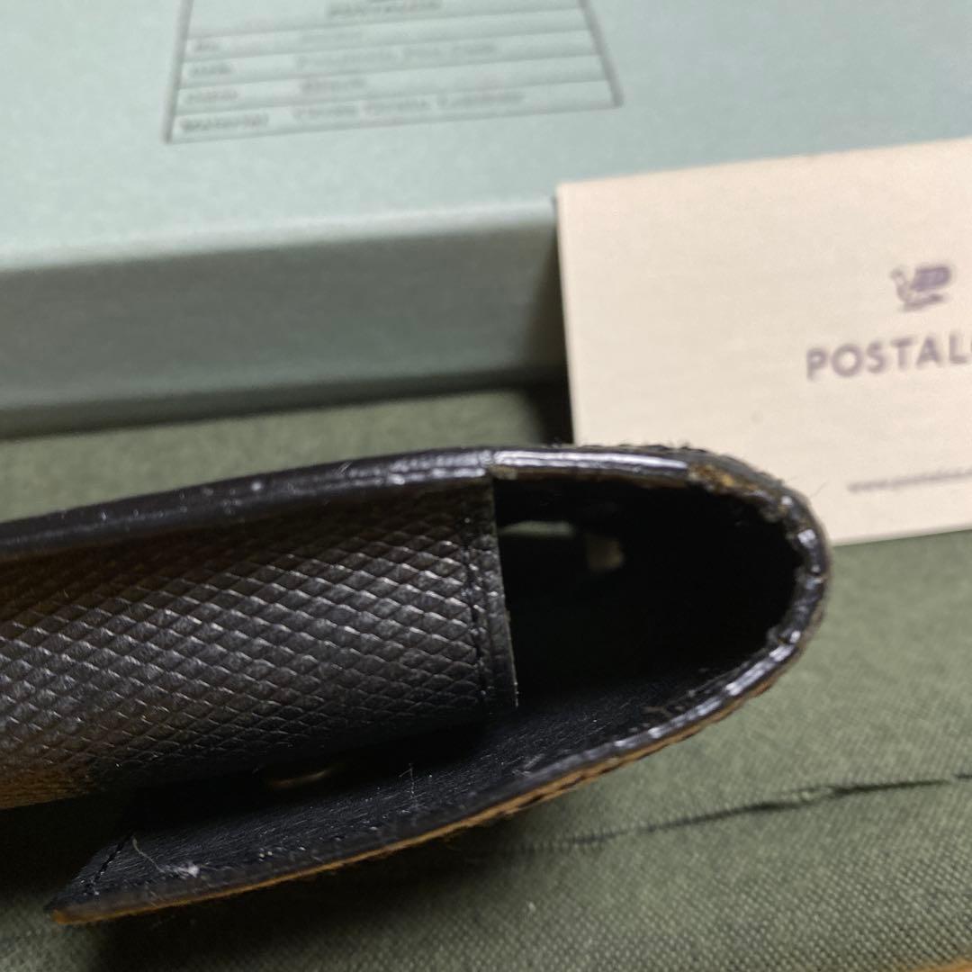 週末お値引き！ポスタルコ　ペンケース　クロスクレインレザー　ブラック