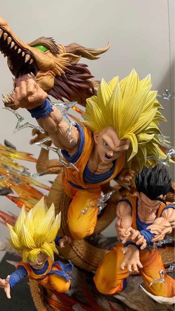 限定絶版ドラゴンボール親子かめはめは悟空悟天悟飯ガレージキットスタチュー