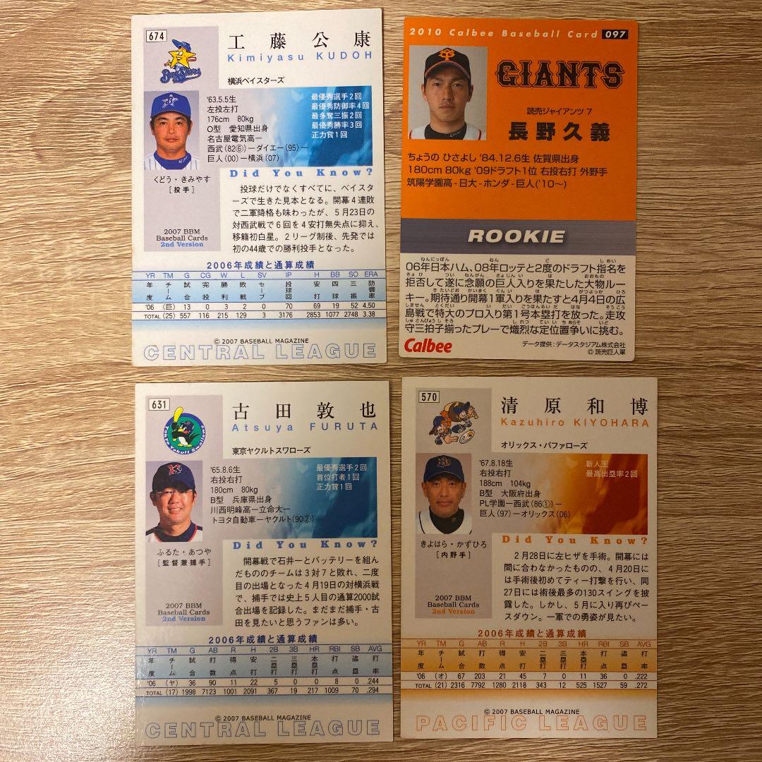 プロ野球カード(往年の有名選手)