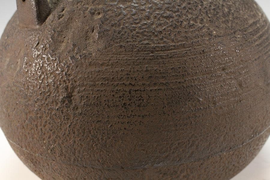 茶道具 刷毛目 鉄瓶 大サイズ 美品(K-XA824)