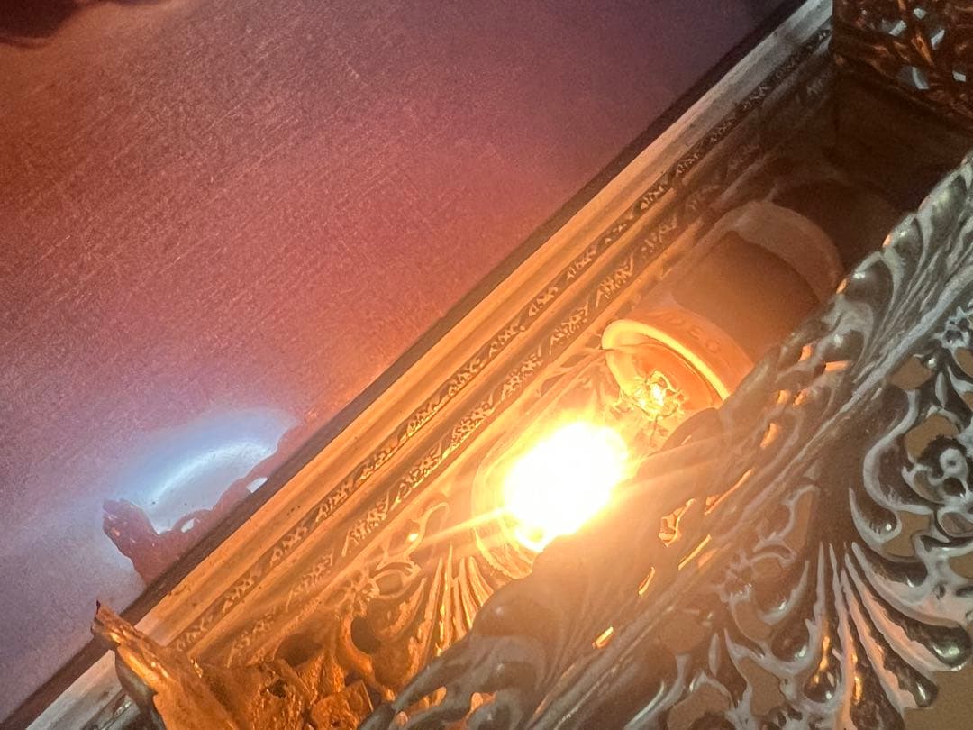 イエス・キリストの肖像画 照明付き ヴィンテージ