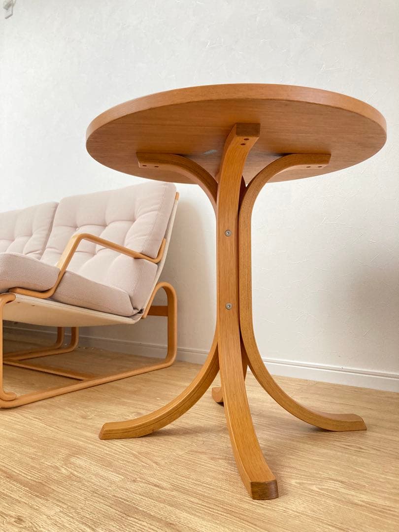 天童木工　曲木　ラウンドテーブル　直径60cm