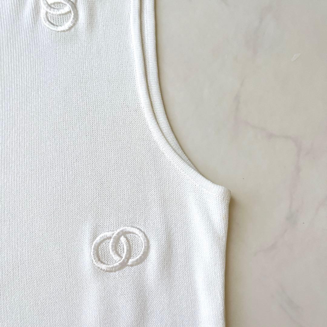 希少 CELINE ヴィンテージ タンクトップ マイケルコース期 刺繍 ロゴ