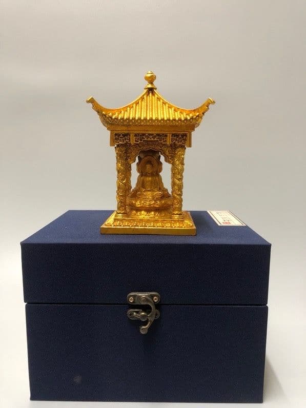 仏教美術 四面仏 亭子仏 銅製品 鎮宅辟邪 開運風水 招財 置物 工芸品