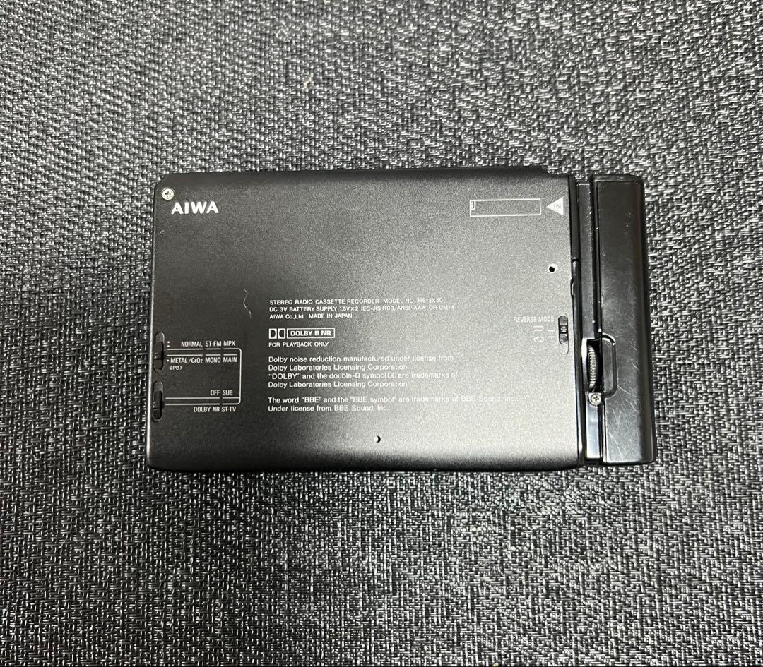 廃盤 AIWAアイワ ポータブルカセットプレーヤー HS-JX50