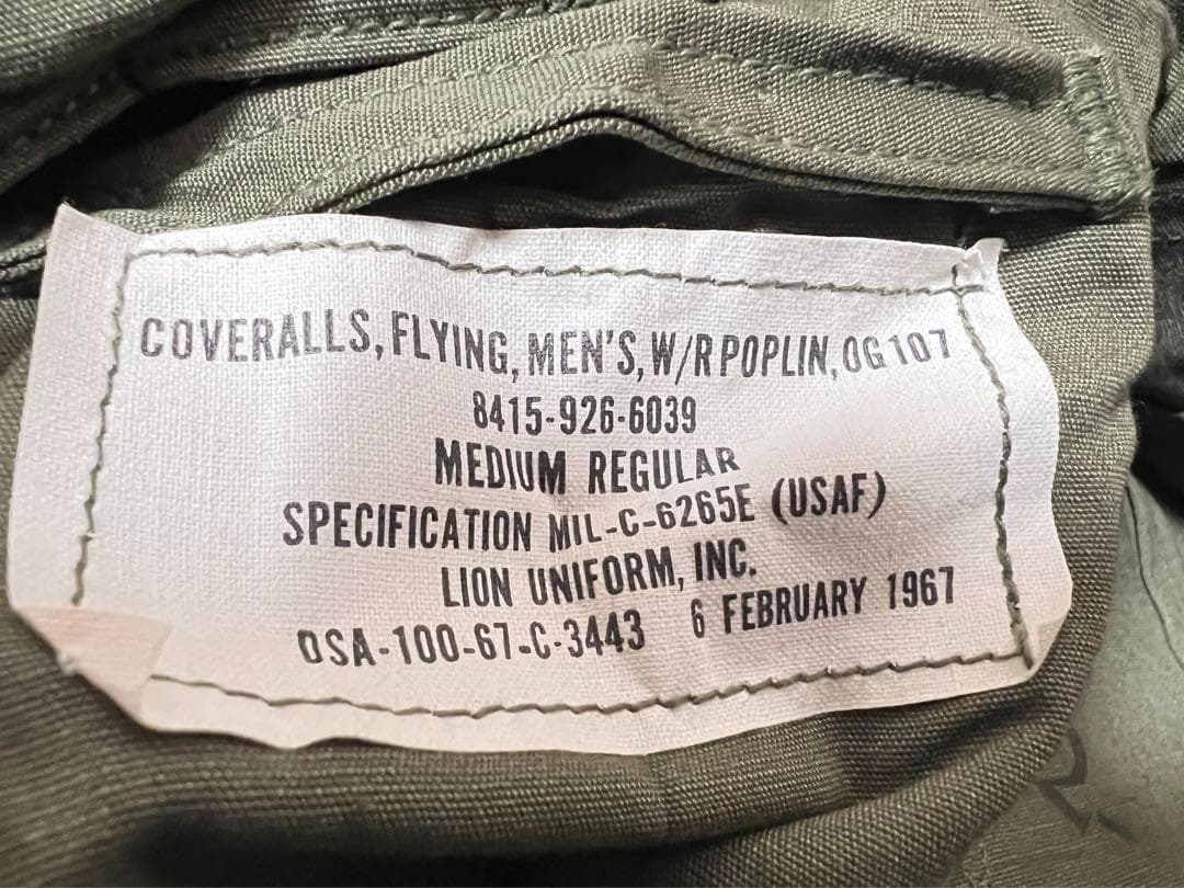 米軍 実物 フライトスーツ OG-107