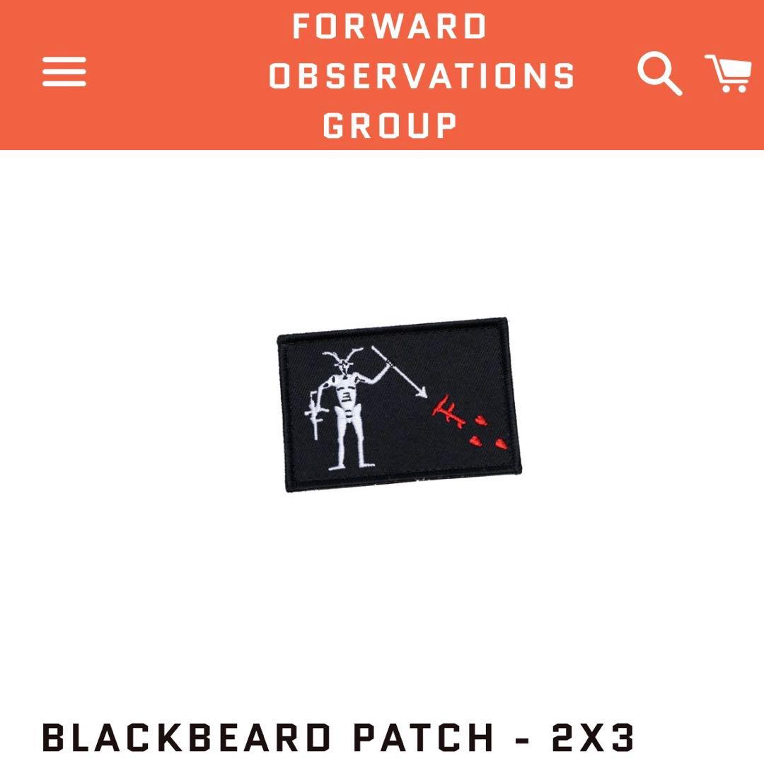 【実物】 FOG Blackbeard Patch 2x3 パッチ