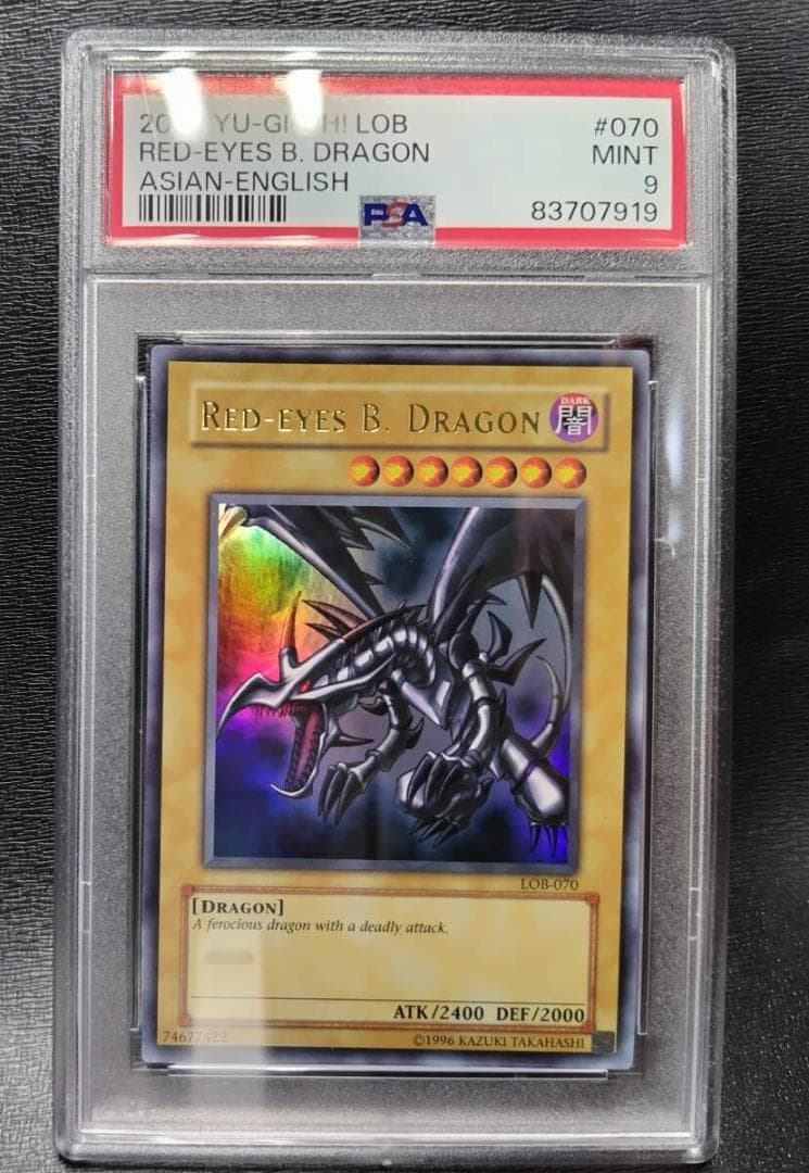 ★PSA９ RED-EYES B. DRAGON /真紅眼の黒竜　LOB-070