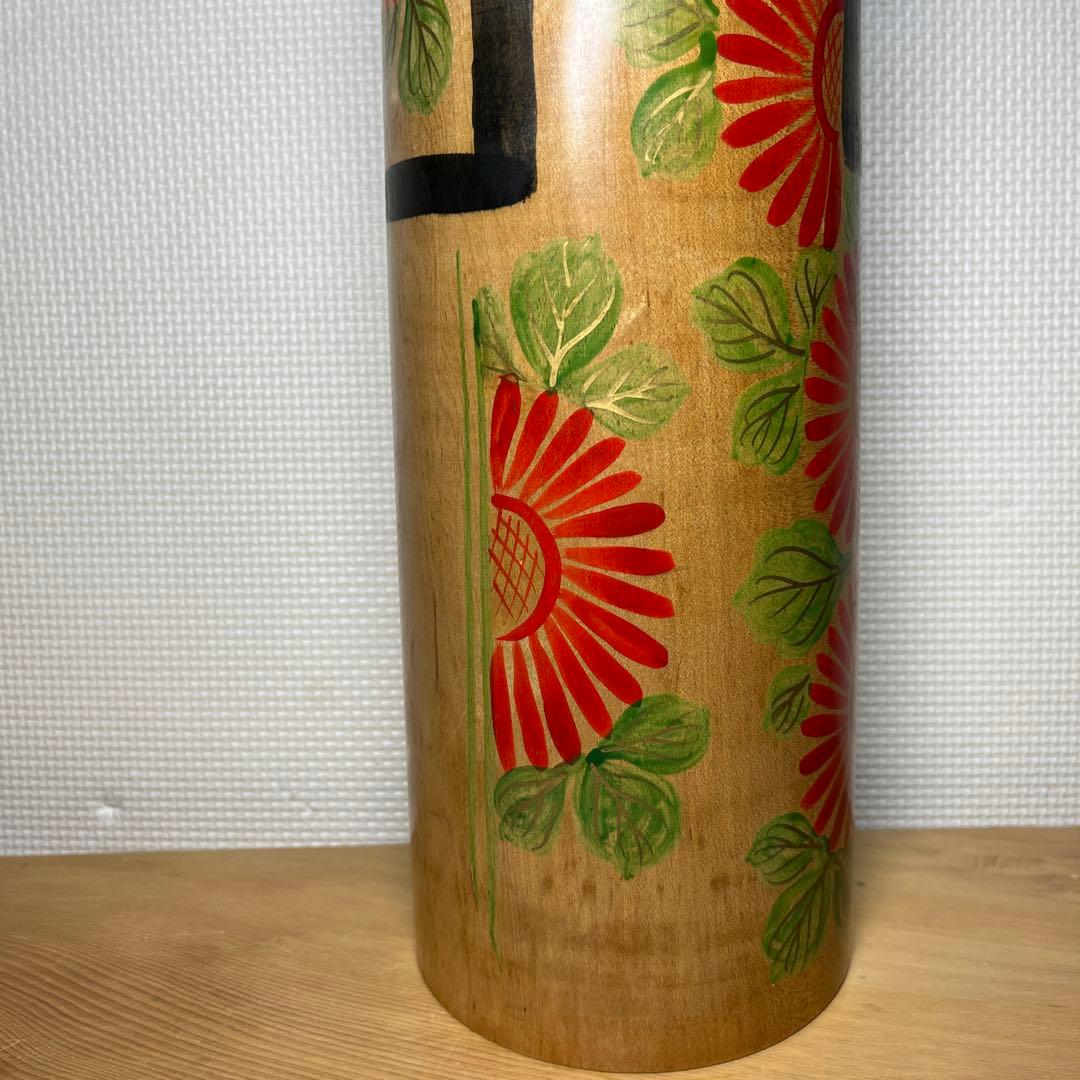 ⭕️木地山こけし　伝統こけし　小椋啓太郎指導　1.5尺大型　蒔絵師　小野寺重一