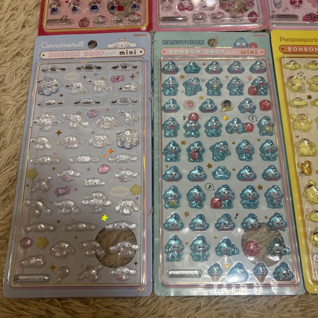 【国内正規品】 サンリオ ボンボンドロップシール ミニ 8種コンプ