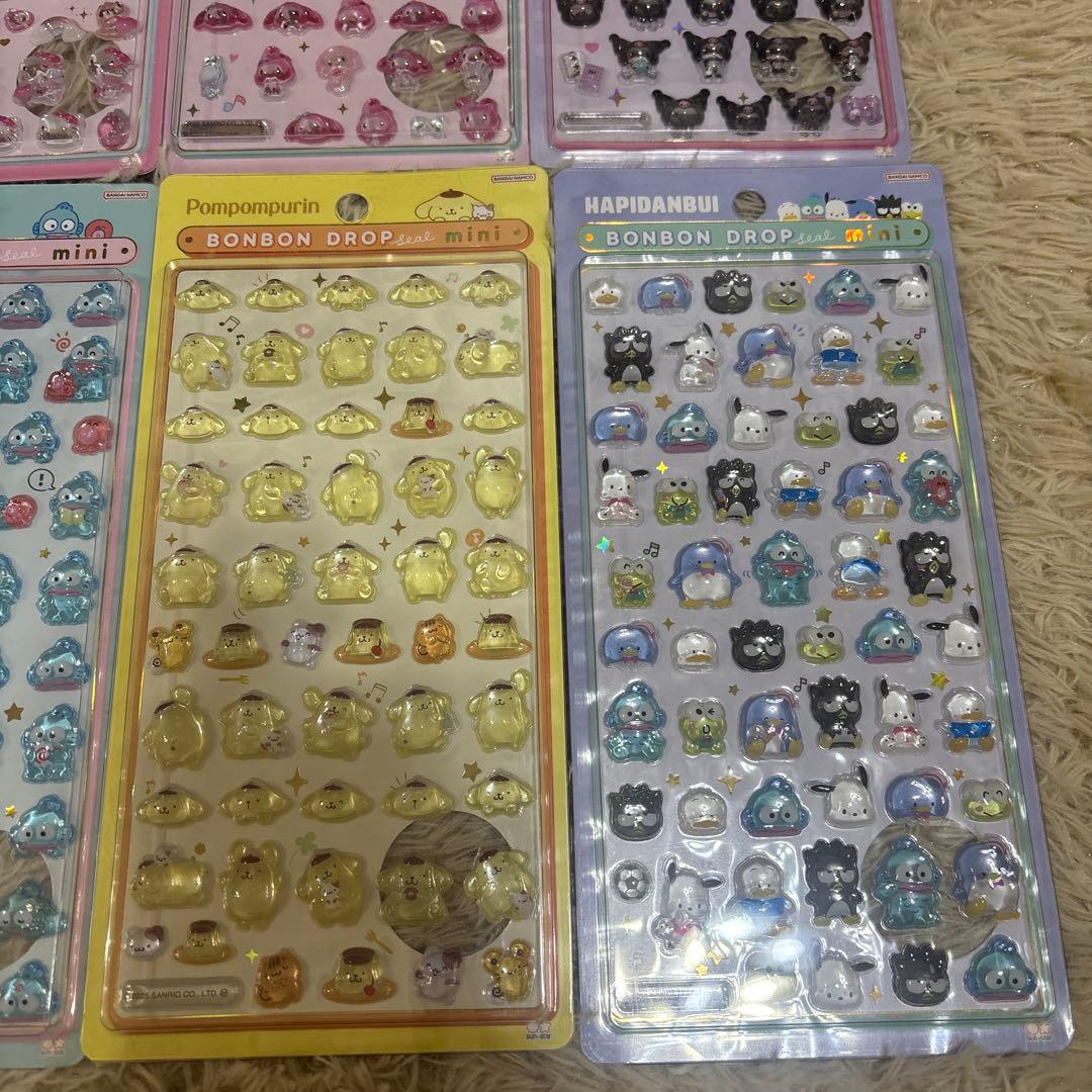 【国内正規品】 サンリオ ボンボンドロップシール ミニ 8種コンプ