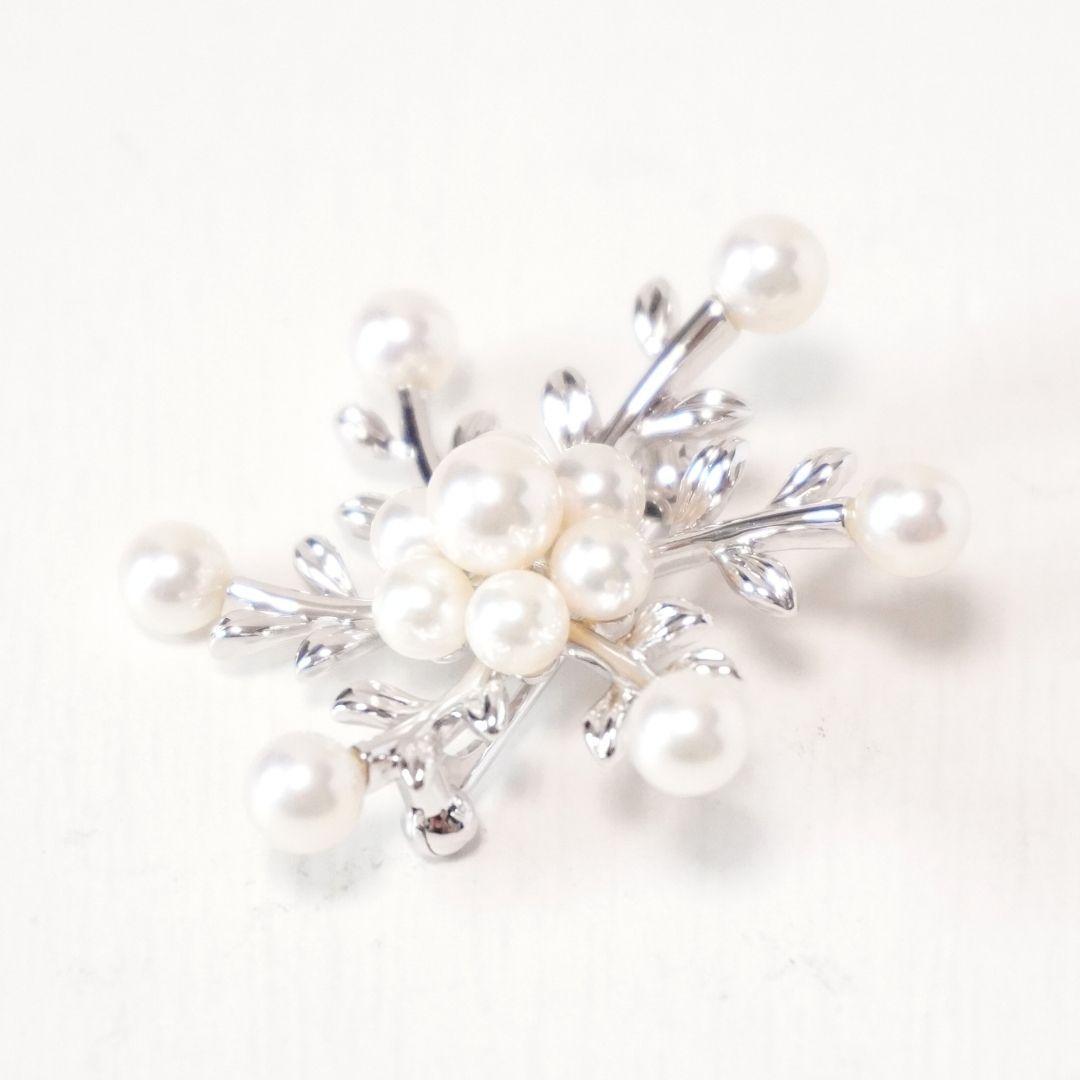 MIKIMOTO ミキモト 雪の結晶 ブローチ