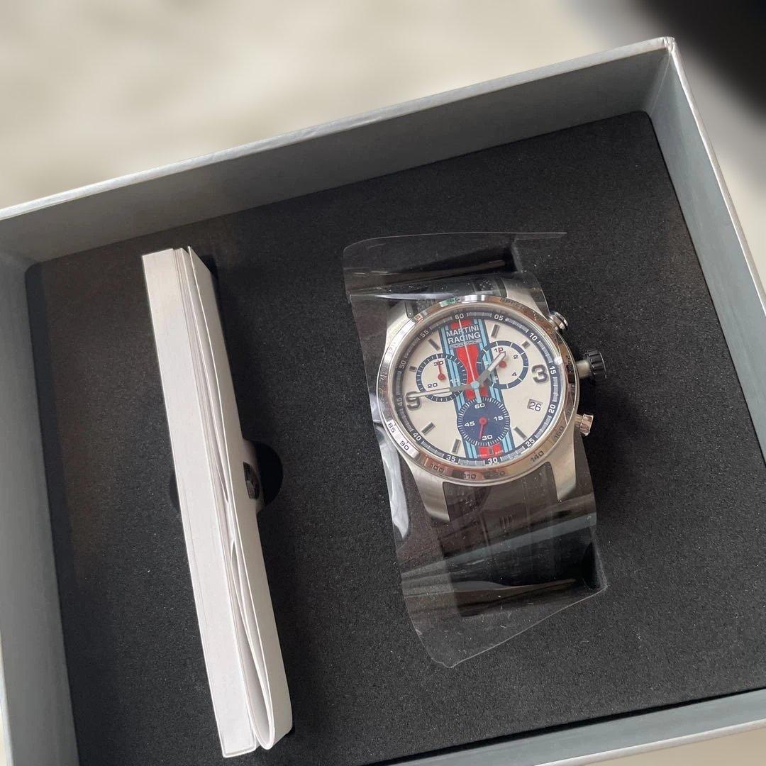 【新品未使用】ポルシェ時計　Martini Racing クロノグラフ腕時計