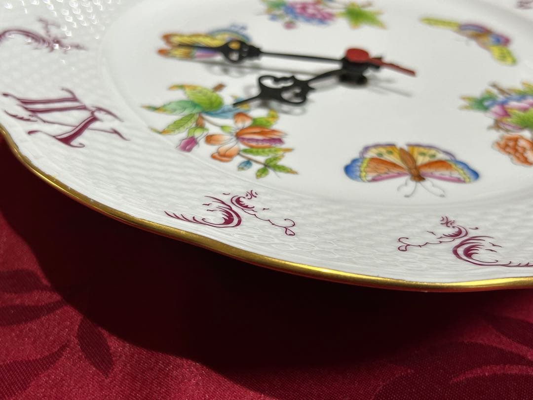 ヘレンド　ウォールクロック　壁掛け時計　ヴィクトリアプレーン　ジャンク