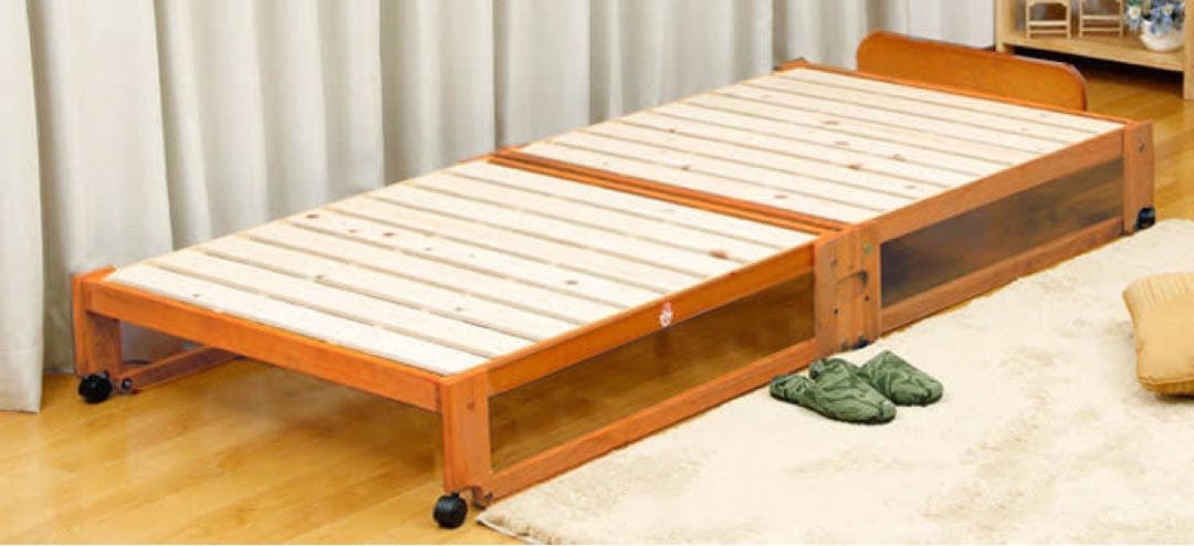 中居木工 折りたたみ すのこベッド ロータイプ