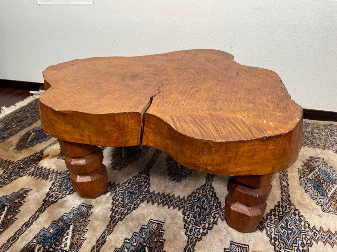 天然木 無垢材 切り株 ローテーブル プリミティブ ナチュラル サイドテーブル