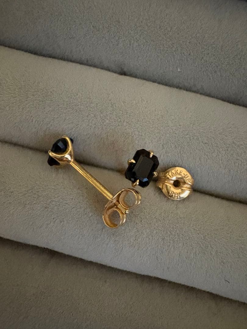 K18YG テイクアップ　セカンドピアス オニキス