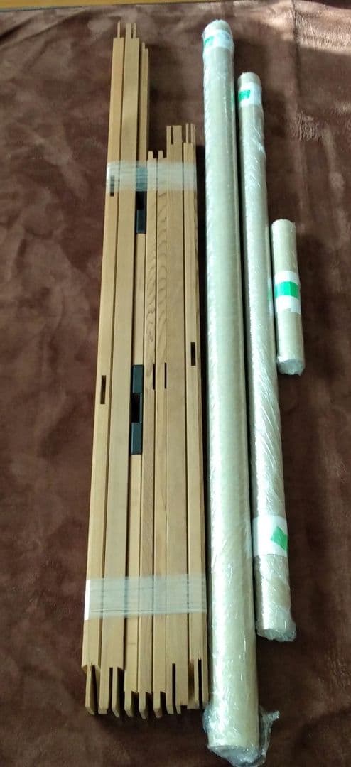 F80木枠(丸岡)と純麻中目キャンバス3種