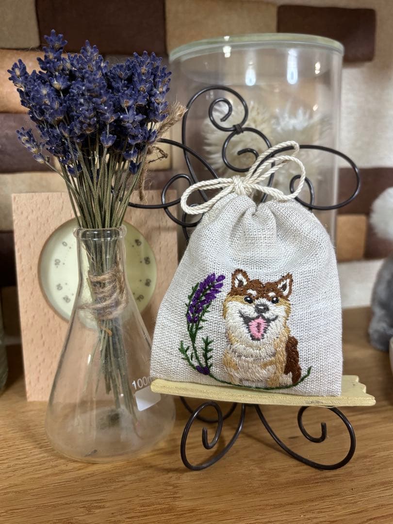 犬の刺繍入りラベンダーサシェ9点 takakoページ