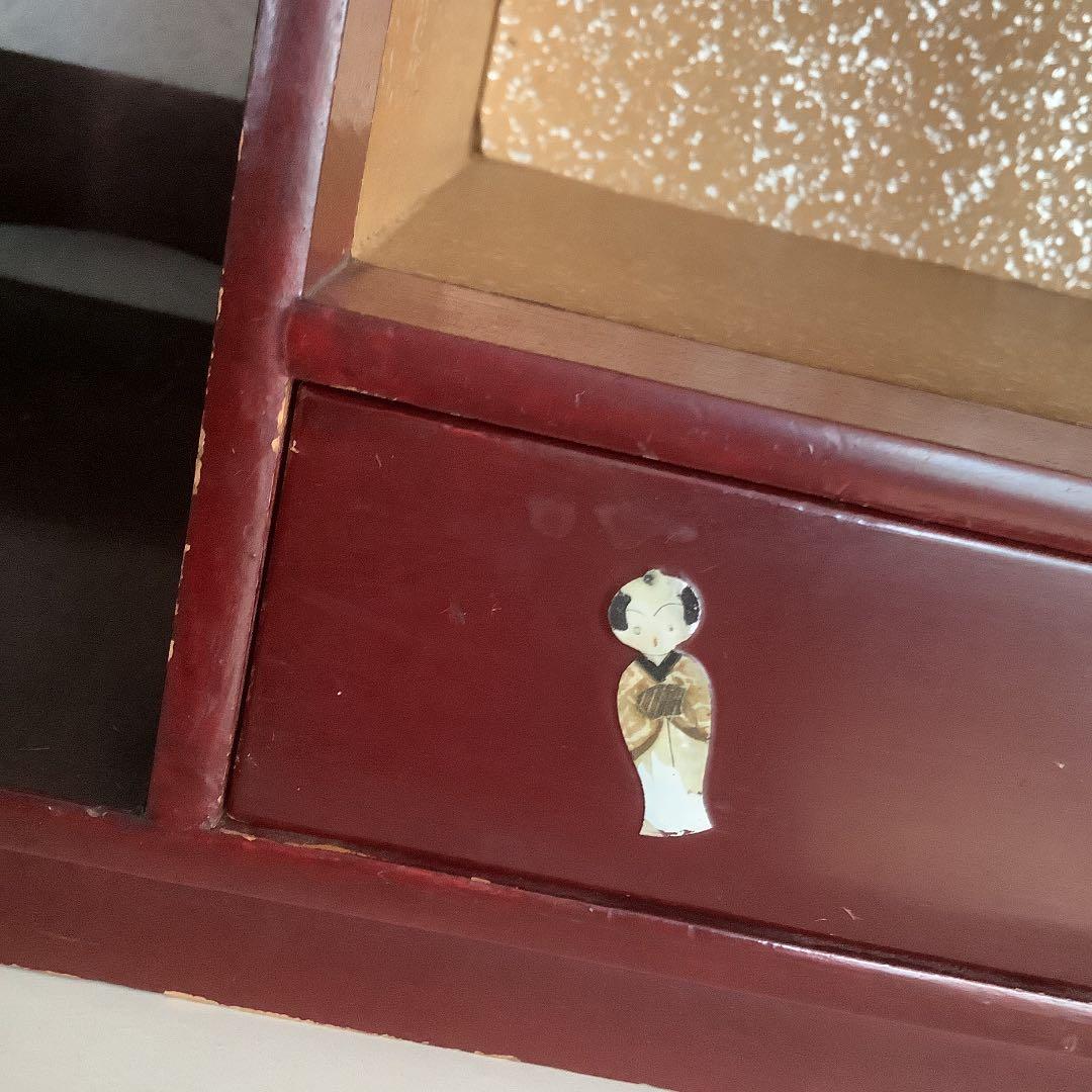 飾り箪笥　飾りケース　飾り棚　小引き出し　木製　昭和レトロ　ヴィンテージ