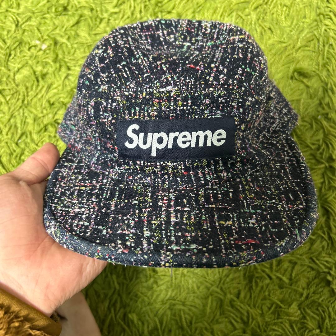 【Supreme】Denim Boucle Camp Cap \