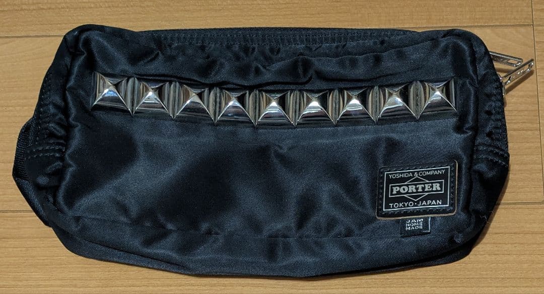 PORTER ×JAM  MADE スタッズ付きポーチ ブラック