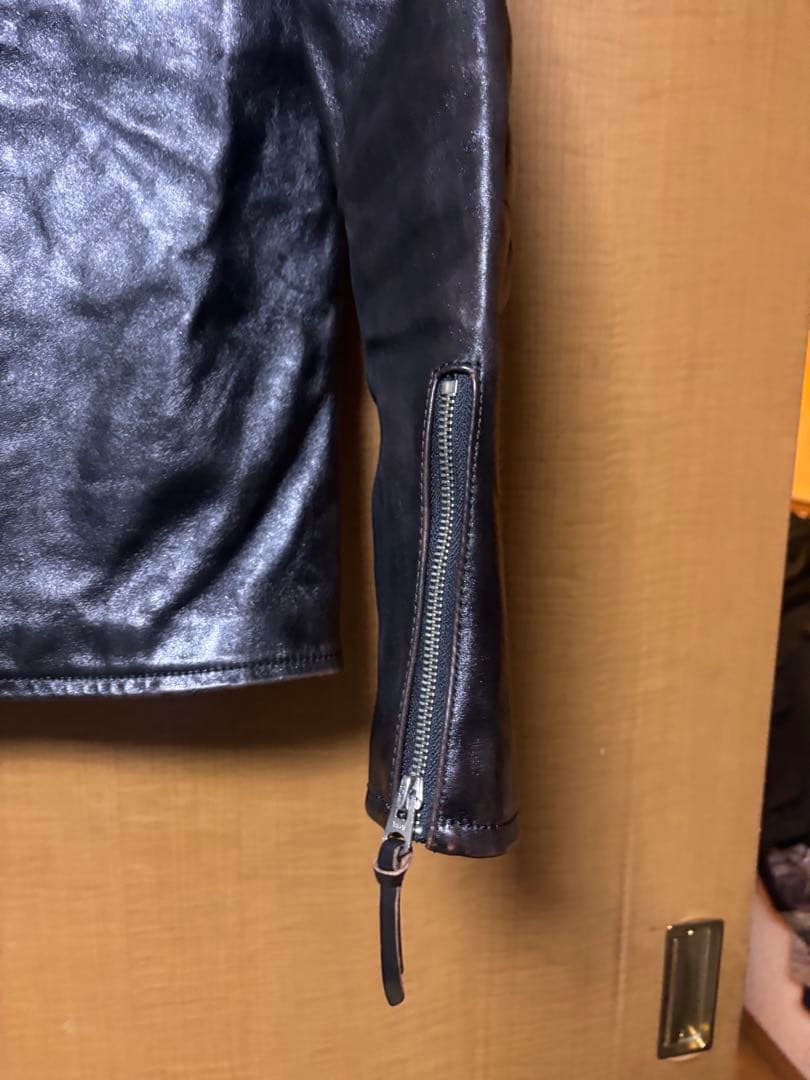 ホースレザー　SIMONS製 シモンズ　ライダース　茶芯　L タロンジップ　馬革