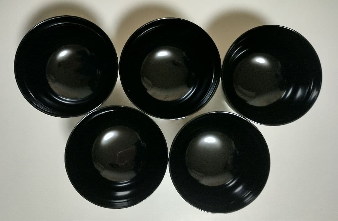 輪島塗　四君子蒔絵 遠山沈金　吸物椀　5客セット　角偉三郎など5人作家もの