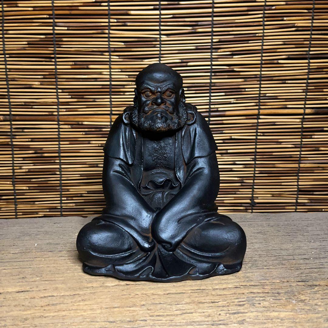 鉄器 鉄仏 達磨祖師仏像 客間 玄関 書斎 仏間供養 装飾品 工芸品 置物