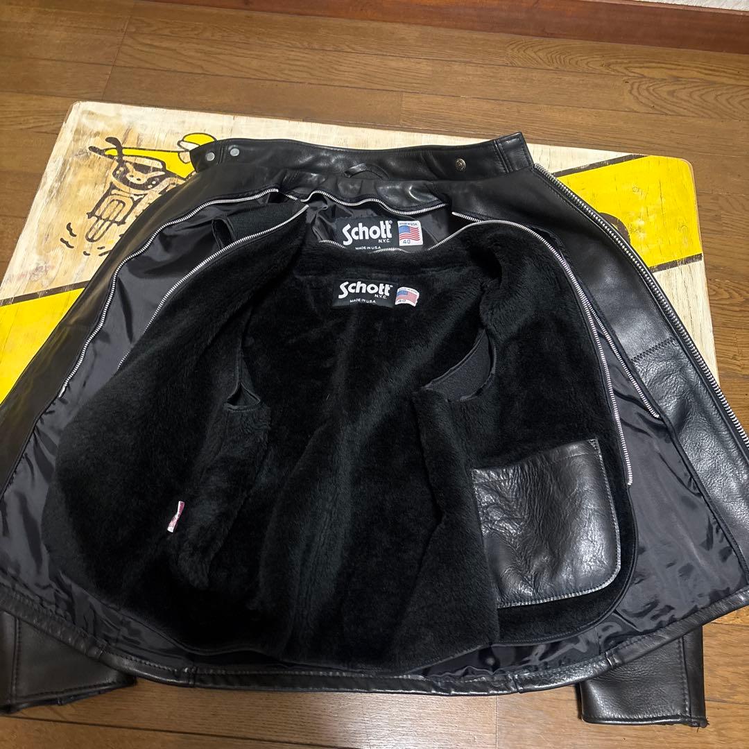 超美品‼️schott641 40インチ　ライダースインナーボア付