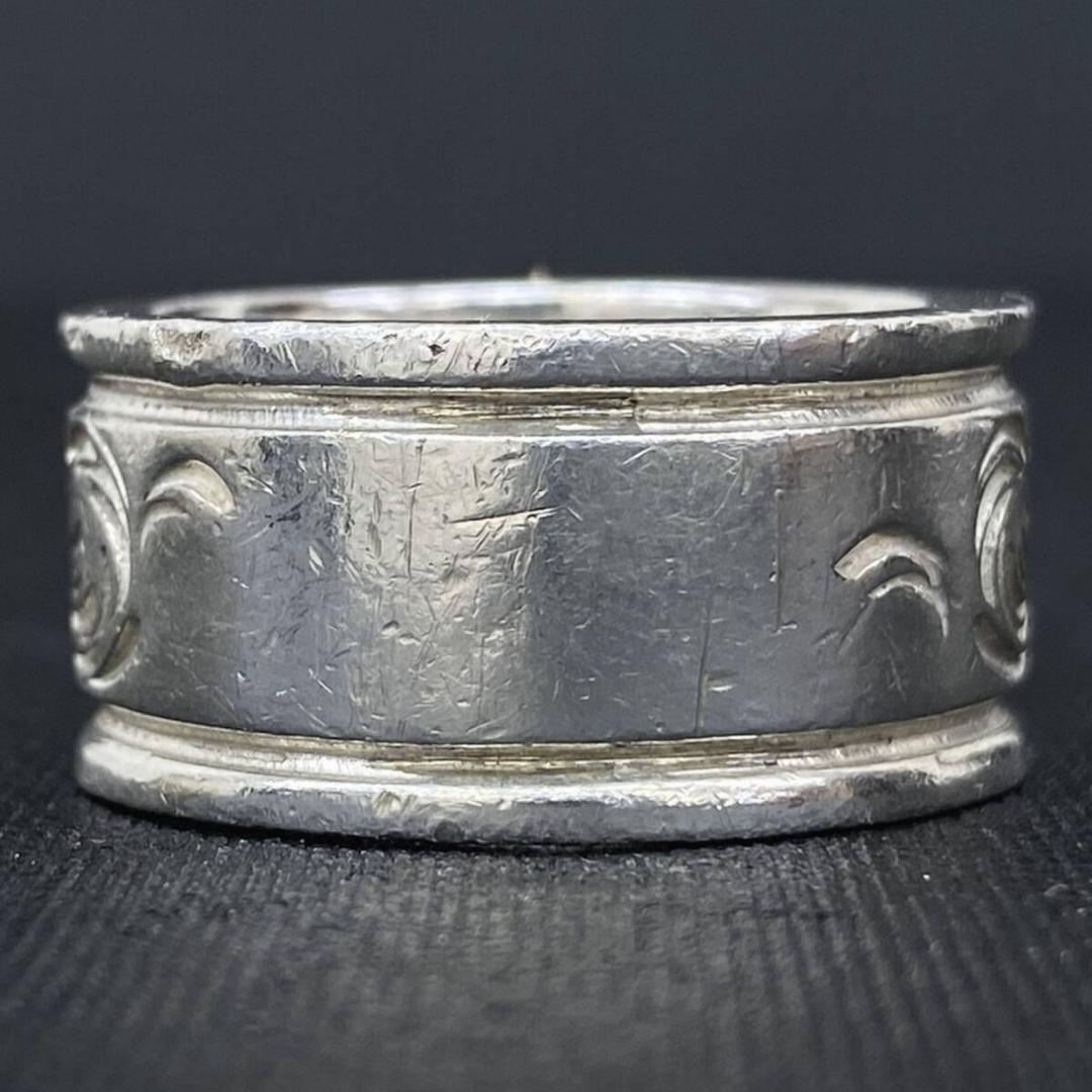 ARIZONA FREEDOM K18頭金イーグル シルバー 唐草リング 24号