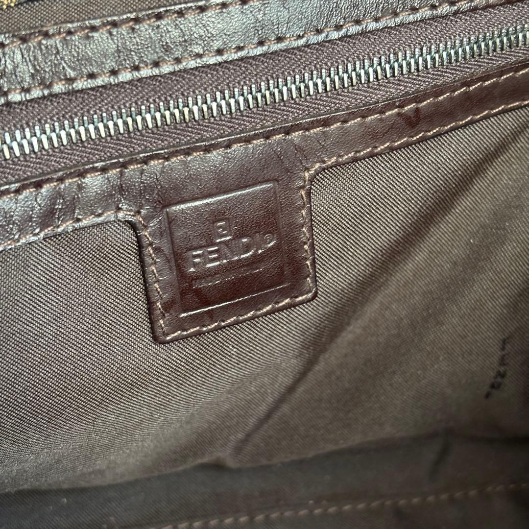 FENDI ズッカ FFロゴ キャンバス レザー ハンドバッグ トート