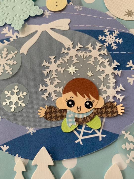 【クラフトパンチ】★アルバム飾り★冬のクラフト★男の子用