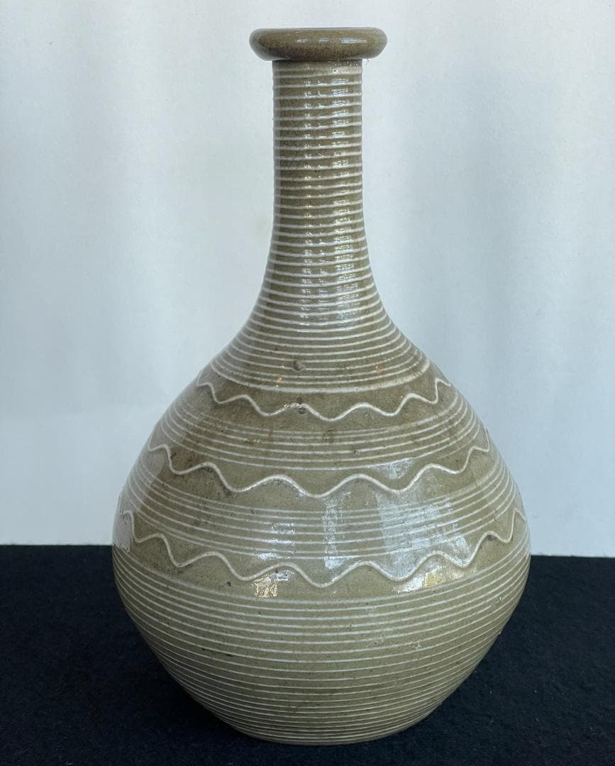 希少 古丹波焼 立杭焼 えへん徳利 酒器 イッチン 江戸期 飴釉 大型 花入