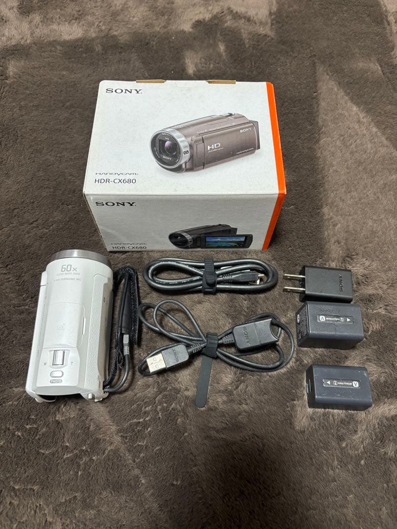 Sony HDR-CX680 ホワイト ビデオカメラ 本体