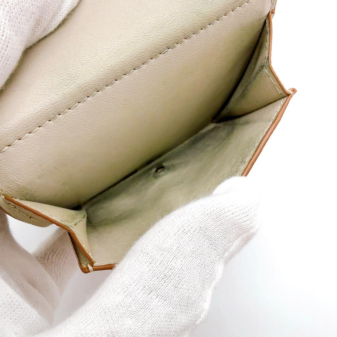 ◇ロエベ◇レザー/アナグラム/トライフォールド/コンパクトウォレット/折り財布