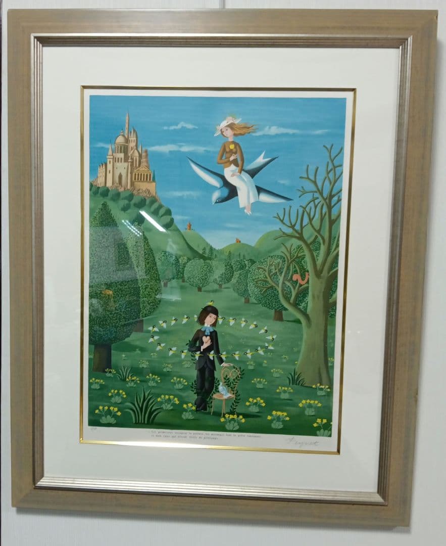 レイモン・ペイネ　ペイネ　リトグラフ 春の訪れ サイン入り