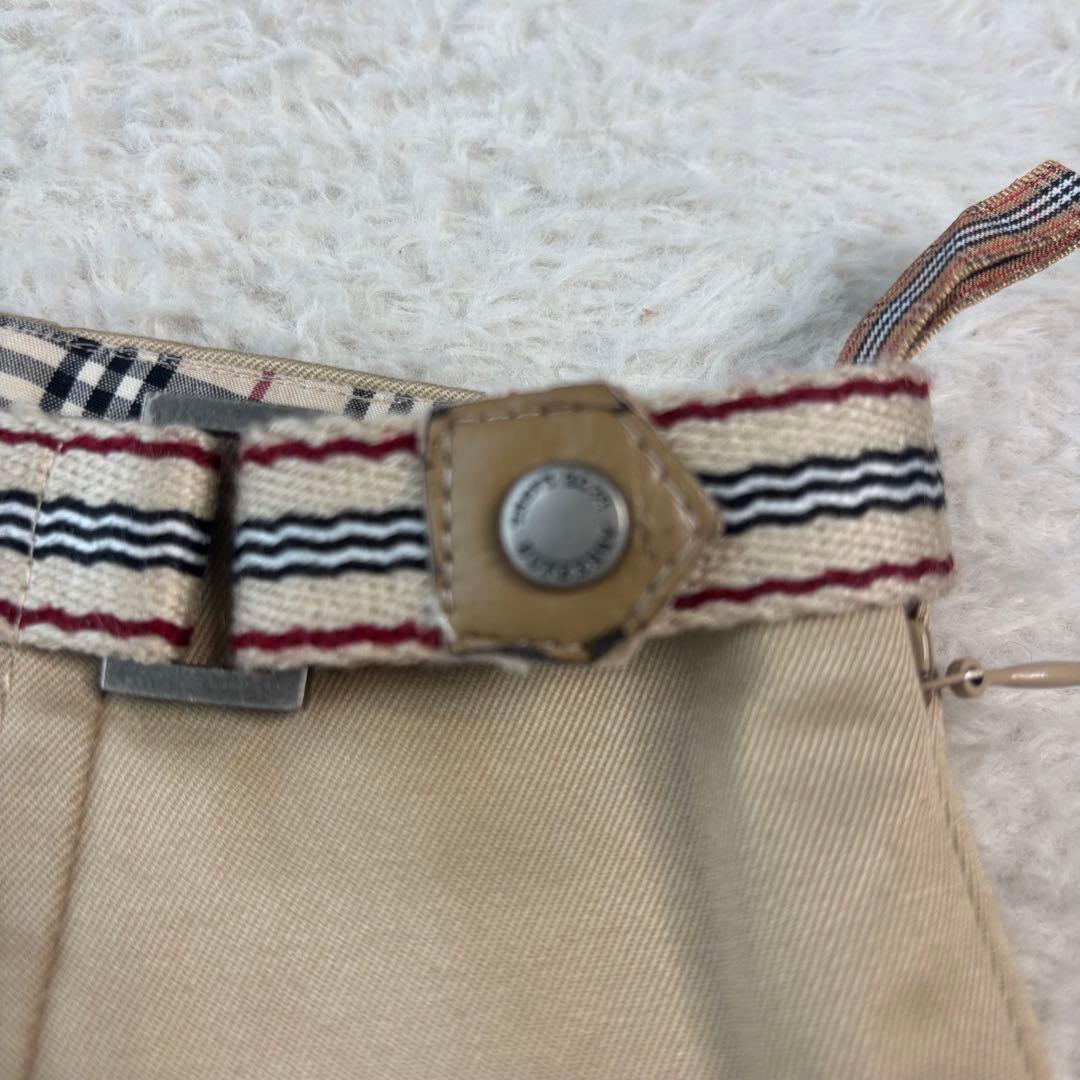 未使用 タグ付 バーバリーブルーレーベル ベージュ ひざ丈スカート ノバチェック