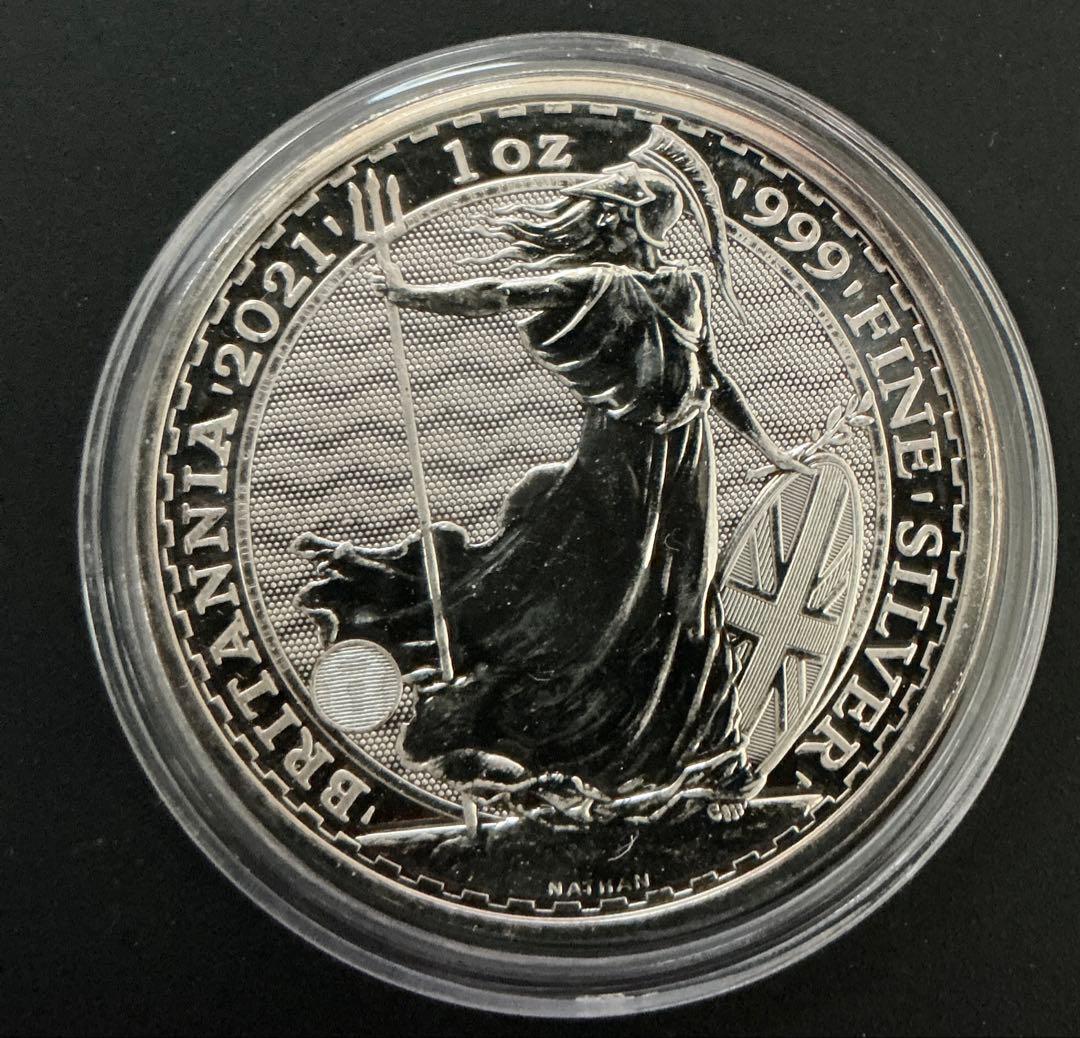本物保証　2021年 イギリス　ブリタニア 銀貨 1オンス 1oz 純銀