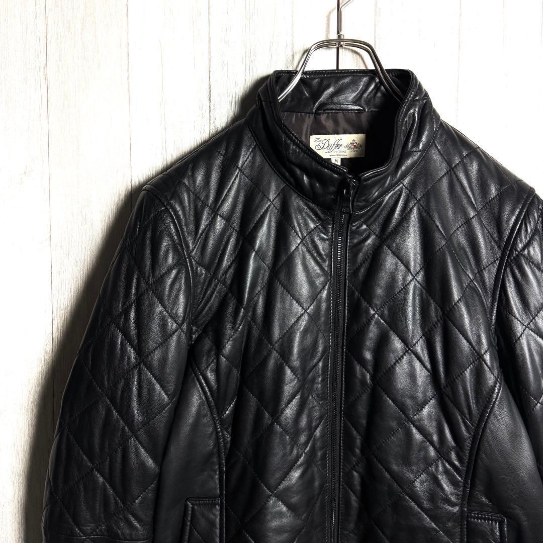 2467【希少・美品】ダファー キルティング ラムナッパ レザージャケット