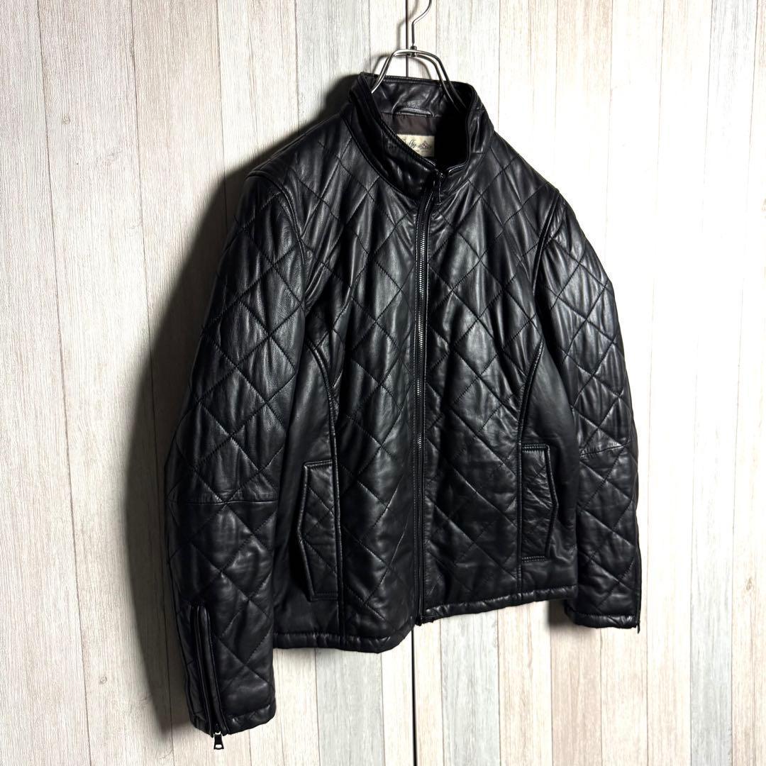 2467【希少・美品】ダファー キルティング ラムナッパ レザージャケット