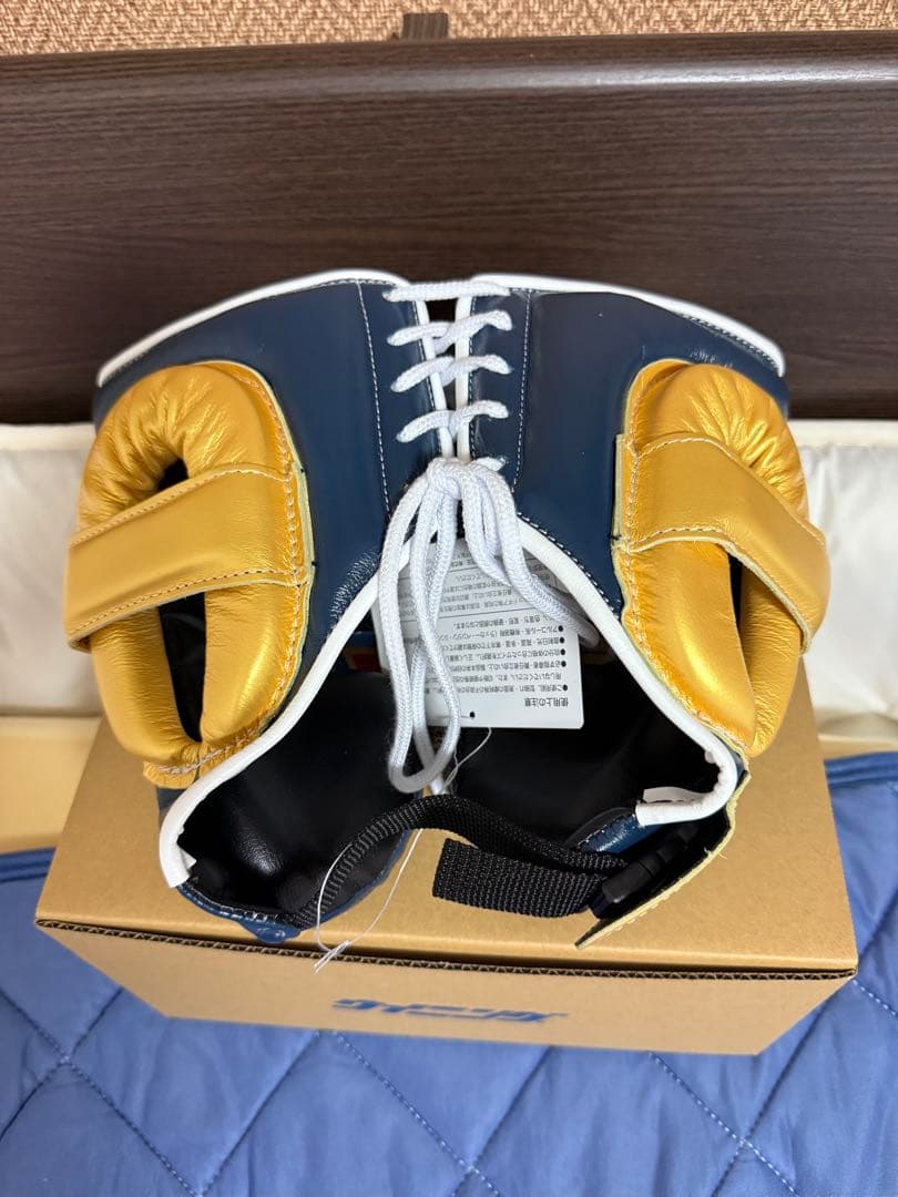 ウイニング winning ヘッドギア　ネイビー／金