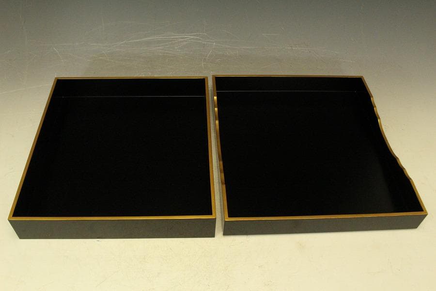 suetosh.k 平安象彦作 飛鶴蒔絵 硯箱 未使用 共箱(LC820)