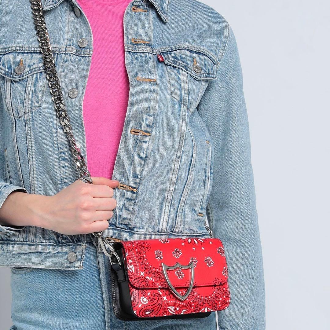 定価9.3万 未使用品 HTC ハンドバック ミニバック ペイズリー ショルダー