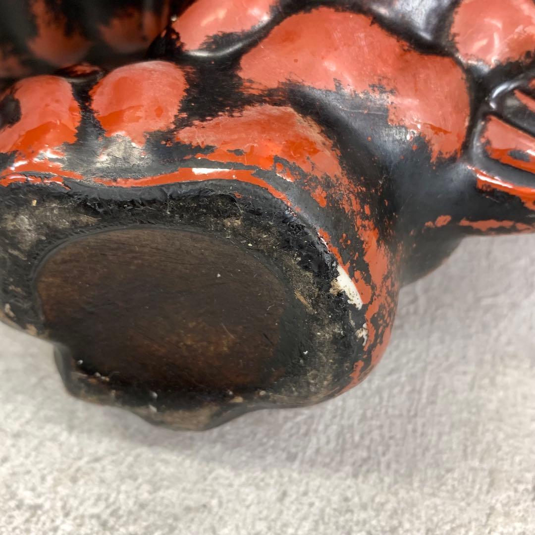 玉乗り 獅子 八幡窯 須栄義 金 赤 松竹梅 九谷焼 縁起物 招福 魔除け