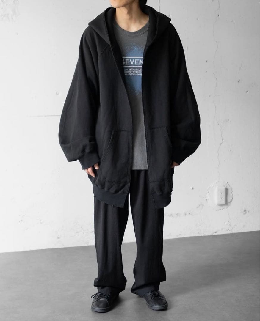 トップス ANCELLM OVER SWEAT COAT HOODIE