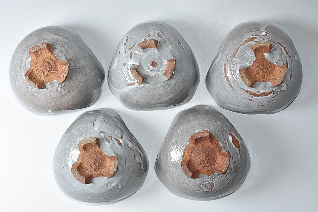 中里重利 唐津 割山椒 向付 5客 共箱 唐津焼 三玄窯